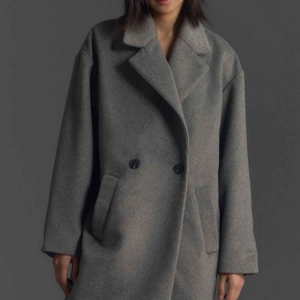 Anthropologie Maeve Relaxed Cocoon Coat